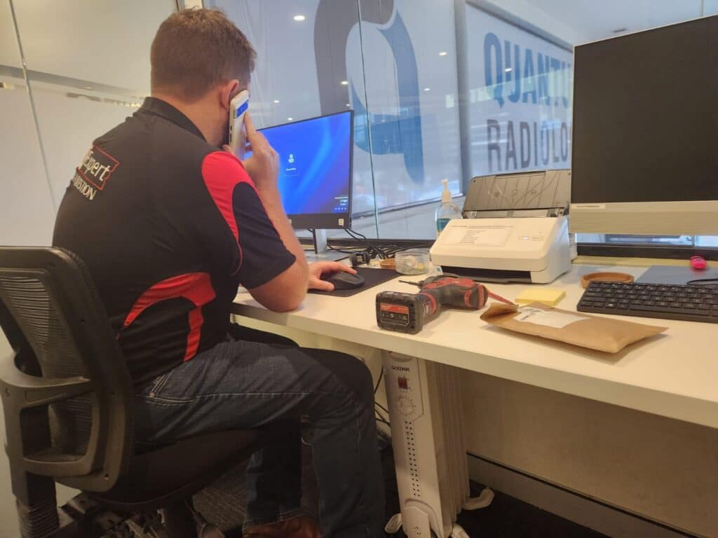 Trucell team with radiology clinic staff after HP All-in-One upgrade